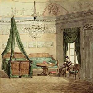 Neo-Classical Bedchamber, 1819 (w / c on paper)