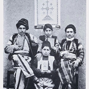 Nestorian Teachers and Scholars, Armenia (b / w photo)