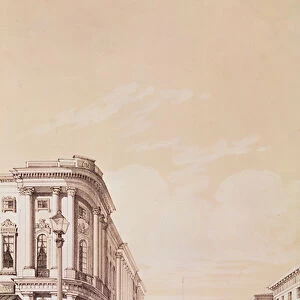 Nevsky Prospekt, St. Petersburg, illustration from Voyage pittoresque en Russie