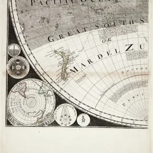 A new and correct map of the world (section), c.1774 (coloured engraving)