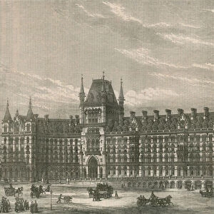 The new hotel of the Midland Railway Station, Euston Road, London (engraving)