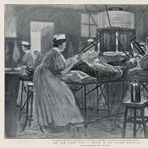 The new light cure: A sketch in the London Hospital (litho)