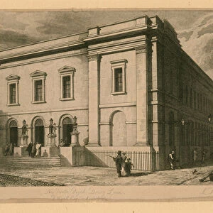 New Theatre Royal, Drury Lane, London; B Wyatt, Architect (engraving)