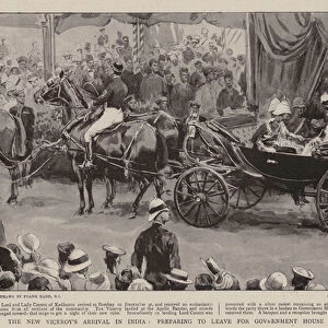 The New Viceroys Arrival in India, preparing to leave for Government House after Landing at Bombay (engraving)