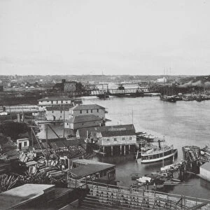 New York: Harlem River from Third Avenue, West (b / w photo)