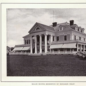 Newport, Rhode Island: Beach Mound, Residence of Benjamin Thaw (b / w photo)