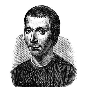 Niccolo Machiavelli, Italian politician and philosopher (engraving)