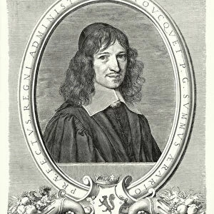 Nicolas Fouquet, Superintendent of Finances in France under Louis XIV (engraving)