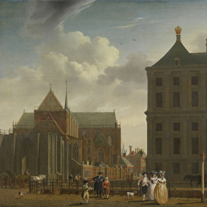 The Nieuwe Kerk and the Town Hall on the Dam in Amsterdam, c. 1780-90 (oil on canvas)