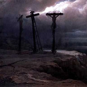 Night at Golgotha, 1869 (oil on canvas)