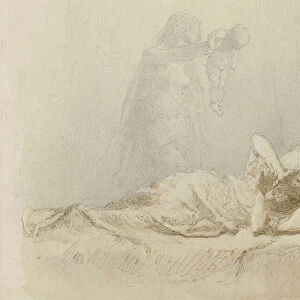 Nightmare; Cauchemar, 1901 (pencil, ink and w / c on paper)