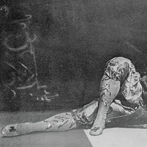 Nijinsky performing the Danse Siamoise from Les Orientales, 1910 (b/w photo)