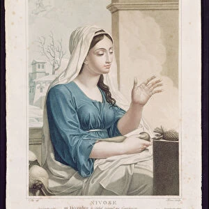 Nivose (December / January), fourth month of the Republican Calendar, engraved by Tresca, c