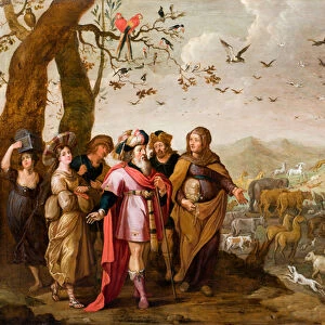 Noah Entering the Ark (oil on panel)
