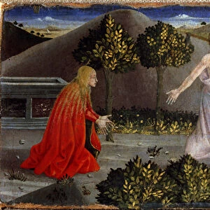 Noli me tangere. Polyptych of Mercy. (Painting on wood, 1445-1460)
