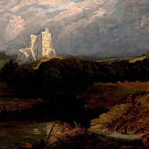 Norham Castle, Northumberland (oil on canvas)