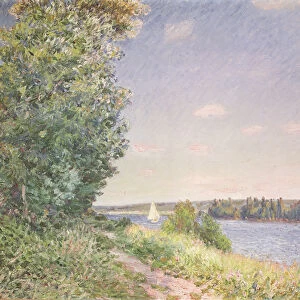 Normandy, the water path in the evening, Sahurs, 1894 (oil on canvas)