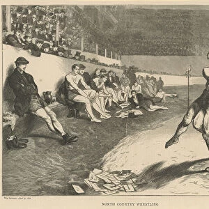 North Country Wrestling (engraving)