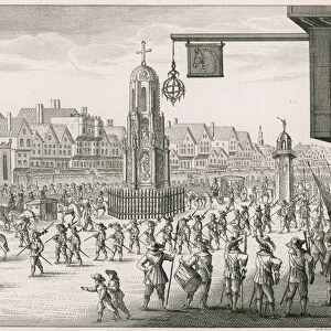 A North East view of Cheapside with The Cross and Conduit (engraving)