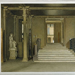 North Entrance Hall at Chatsworth House (w / c on paper)