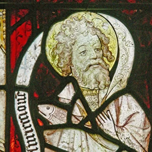 A north window depicting St Simon (stained glass)