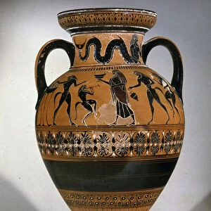 The Northampton Vase, black figurie neck Amphora, probably Etruria, c