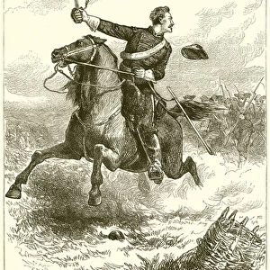 Northrop leading the attack at Knoxville (engraving)