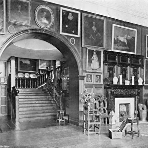 Norton Conyers: The Hall and Staircase (b / w photo)