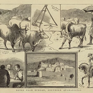 Notes from Sungan, Southern Afghanistan (engraving)