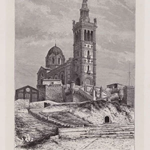 Notre-Dame de la Garde, pres Marseille (engraving)