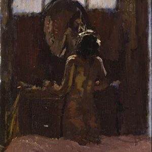 Nude Before a Mirror, Mornington Crescent (oil on canvas)