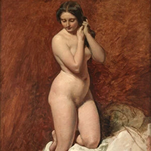 Nude from the Front (oil on board)