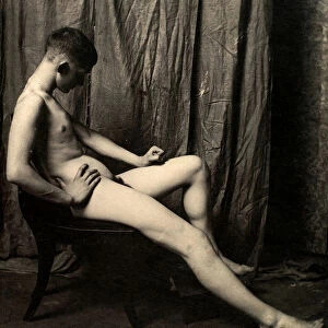 Nude Study of student Bill Duckett, 1889 (photo)