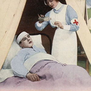 Nurse and her patient (colour photo)
