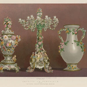 Objects in Porcelain from The Royal Dresden Manufactory, Meissen (chromolitho)