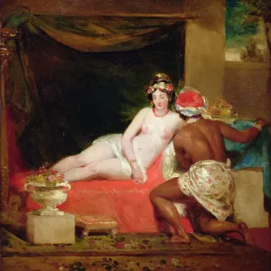 An odalisque with a slave in an interior An odalisque with a slave in an interior