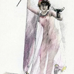 Odyssee d'Homere: "Circe la magicienne" (The witch Circe) Illustration by Antoine Calbet (1860-1944) for "L'odyssee" by the Greek poet Homere (Odyssey by Homer) 1897 Private collection