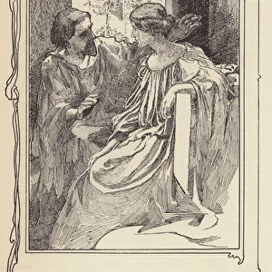 Odysseus in the presence of Penelope (engraving)