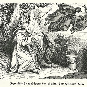 Oedipus and Antigone in the grove of the Eumenides (engraving)