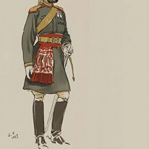 Officer 8th Bengal Cavalry (colour litho)