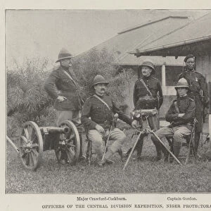 Officers of the Central Division Expedition, Niger Protectorate Force (b / w photo)