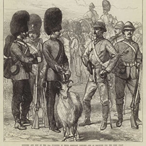 Officers and Men of the 23rd Fusiliers in their Ordinary Uniform and as equipped for the Gold Coast (engraving)
