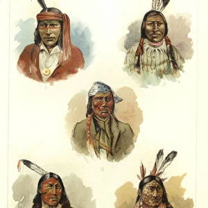 Ojibwa Facial Decoration (colour litho)