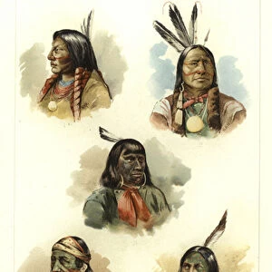 Ojibwa Facial Decoration (colour litho)