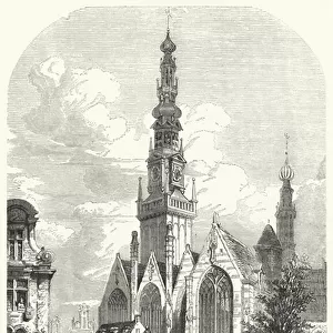 The Old Church at Amsterdam (engraving)