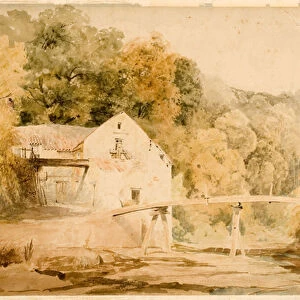 The Old Flint Mill on the Ouseburn (bodycolour on paper)