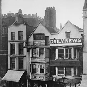 Old houses, Fleet Street, c. 1884 (b / w photo)