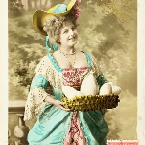 Old postcard/Happy Easter/Easter Egg