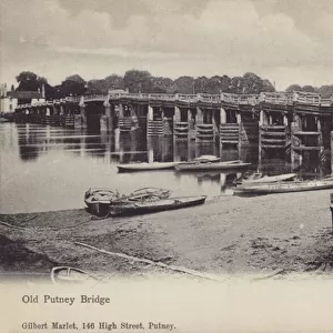 Old Putney Bridge, London (b / w photo)