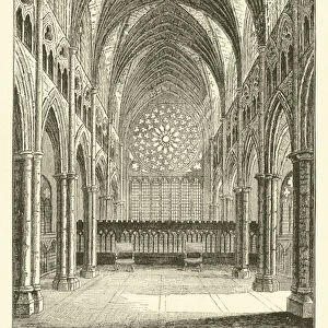 Old St Paul s, the interior, looking east (engraving)